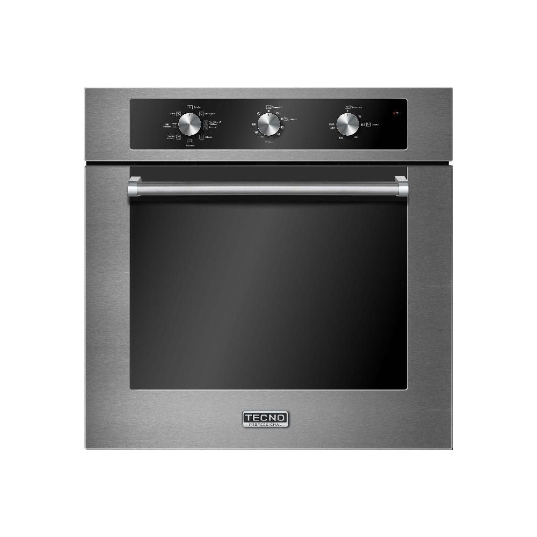 Forno Tecno Professional elétrico inox 67L 60cm com painel analógico e air fryer, puxador curvo escovado