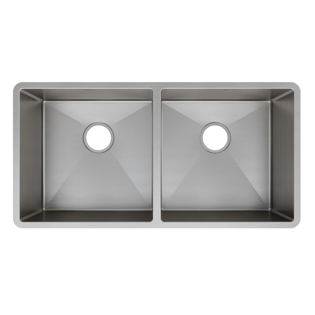 Cuba Mekal Dupla 79cm de embutir inox escovado LR5027 com duas cubas retas 50cm e 27cm, acabamento impecável