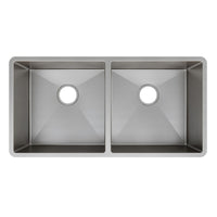 Cuba Mekal Dupla 79cm de embutir inox escovado LR5027 com duas cubas retas 50cm e 27cm, acabamento impecável