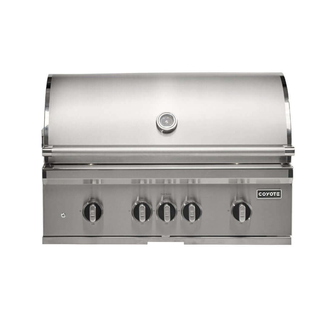 Churrasqueira a Gás Coyote Série SL3 com 3 queimadores e design em inox, ideal para áreas gourmet.