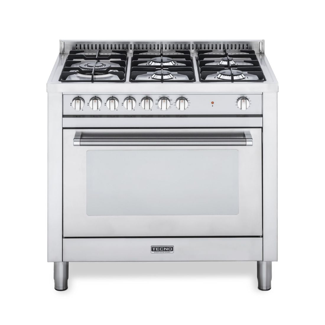 Fogão Tecno Professional 5 Bocas Forno Elétrico 101L Inox 90cm