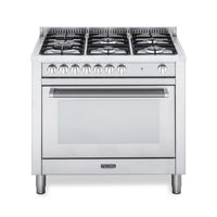 Fogão Tecno Professional 5 Bocas Forno Elétrico 101L Inox 90cm