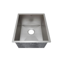 Cuba Mekal LR 34cm embutir em inox escovado com cantos retilíneos e acabamento impecável