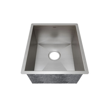 Cuba Mekal LR 34cm embutir em inox escovado com cantos retilíneos e acabamento impecável