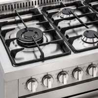 Fogão Tecno Professional 5 Bocas Forno a Gás 101L Inox 90cm
