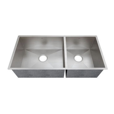 Cuba Mekal Dupla 82cm de embutir inox escovado LR4040 com duas cubas retas e acabamento impecável