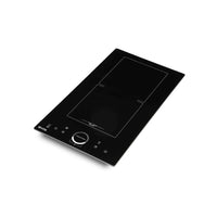Cooktop Evol Indução 2 Zonas 30cm preto com Zona Flex, painel touch e controle giratório, dominó de indução 3.000W para bancada