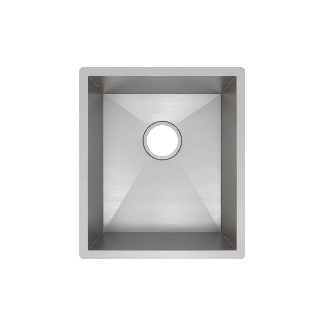 Cuba Mekal LR 34cm de Embutir em Inox Escovado, cuba auxiliar com cantos retilíneos e acabamento impecável