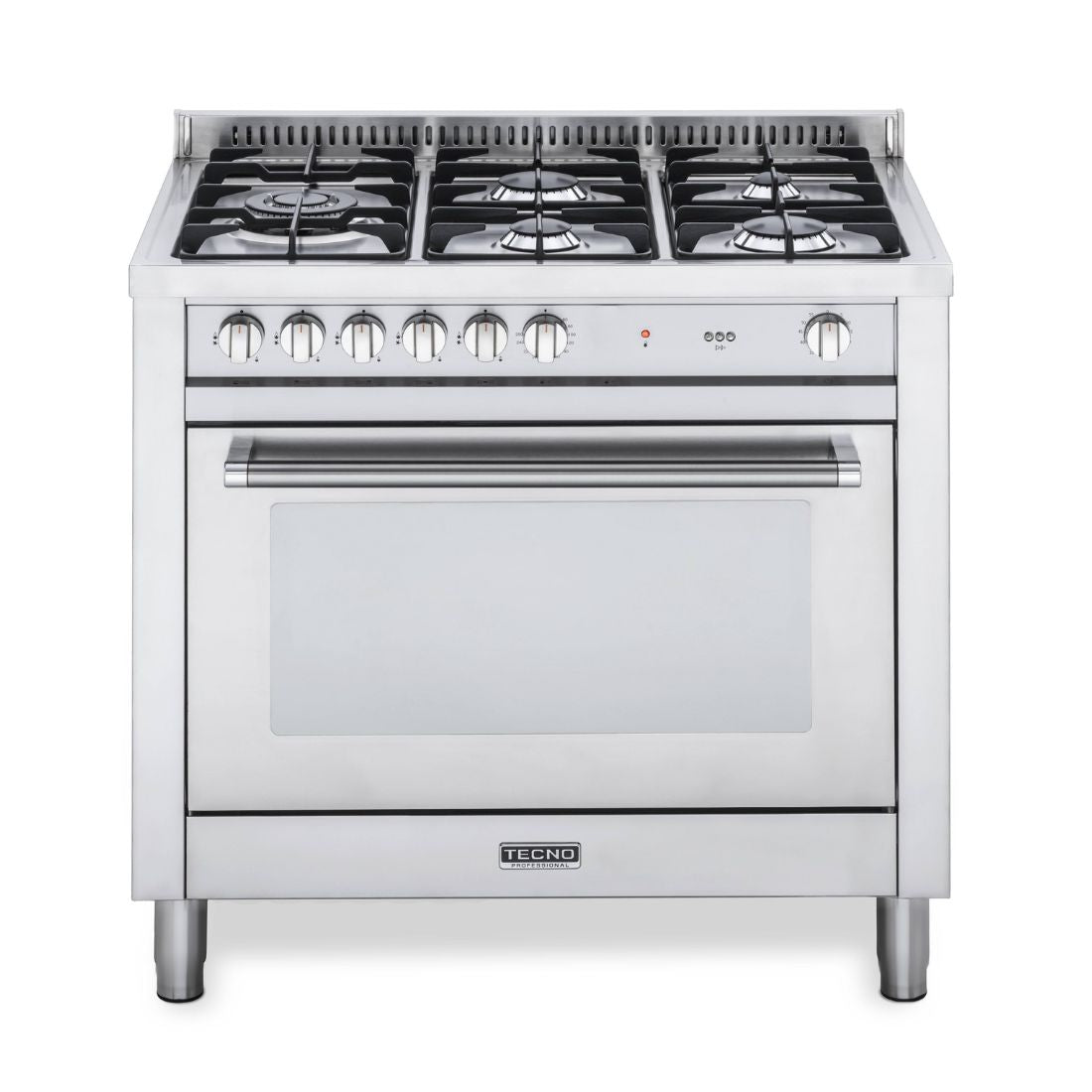 Fogão Tecno Professional 5 Bocas Forno a Gás 101L Inox 90cm