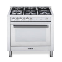 Fogão Tecno Professional 5 Bocas Forno a Gás 101L Inox 90cm