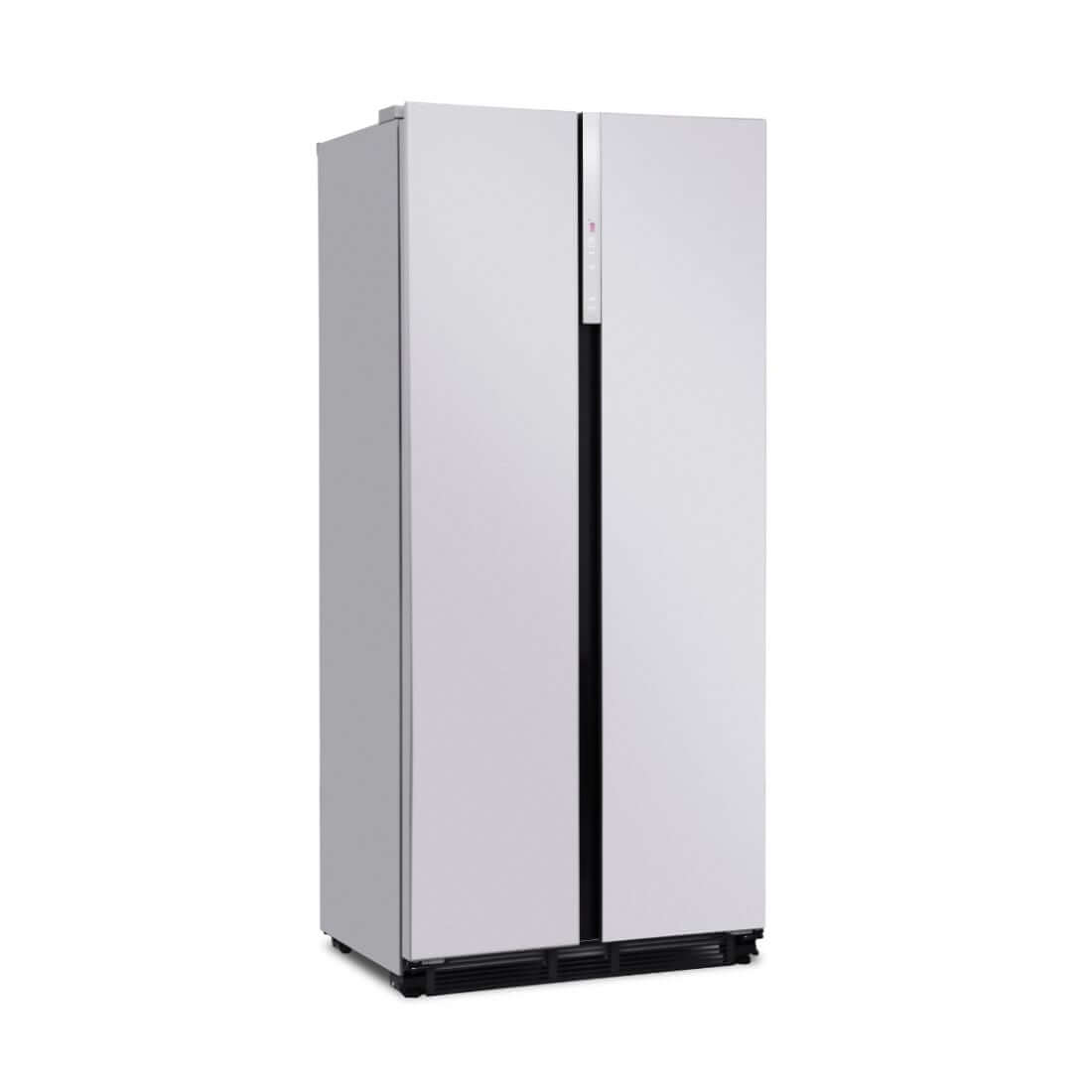 Alt Tag: Refrigerador Evol Side by Side inox 436L embutir 84cm com compressor Inverter e app Smart