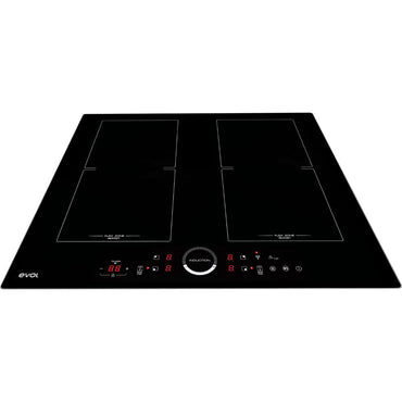 Cooktop Evol Indução 4 Zonas 60cm preto com painel touch, 7.000W e função Boost, duas Zonas Flex e integração App Evol Smart