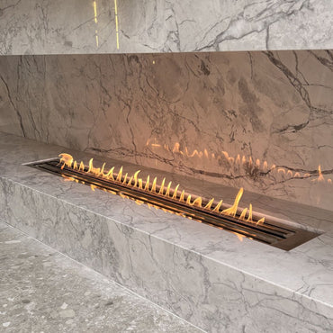 Lareira a gás LCZ 2 Linhas de Fogo, Pedra Vulcânica - 60cm