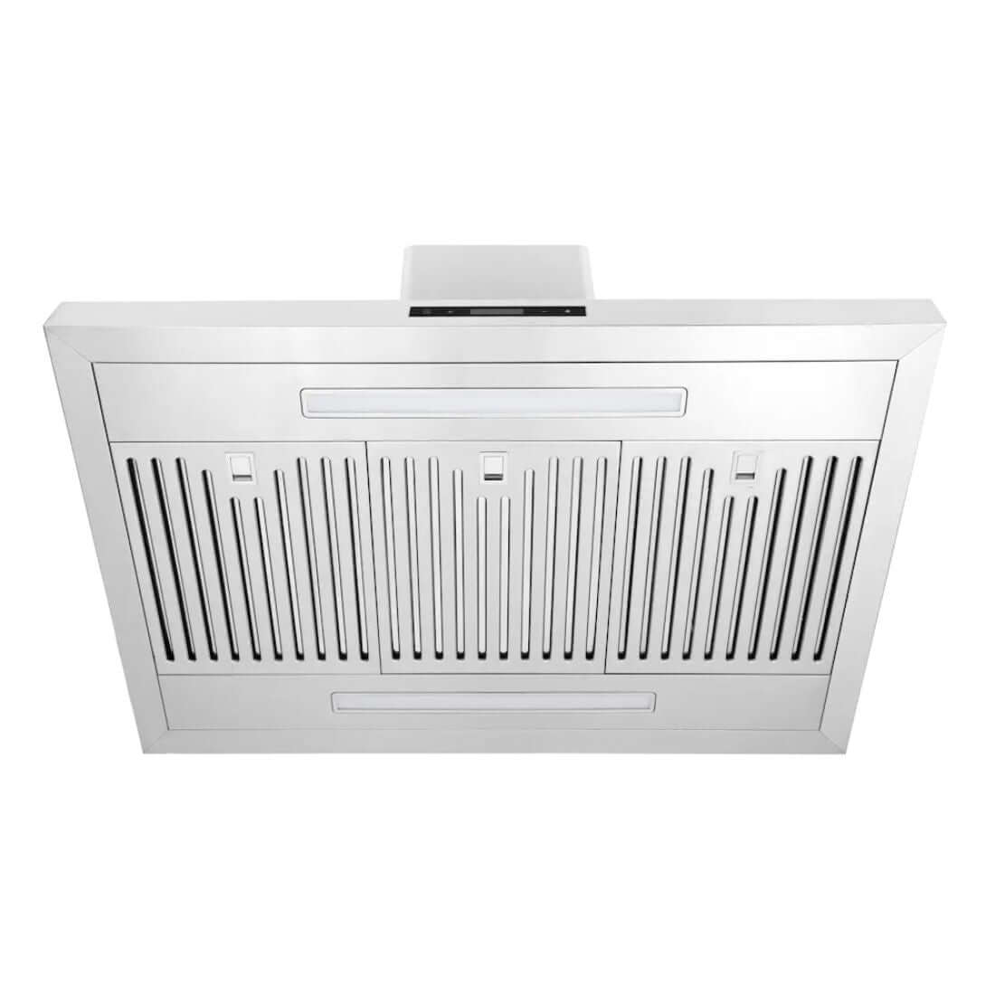Coifa Evol de Ilha Delta 90cm inox escovado com painel touch e extração 800 m³/h