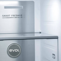 Refrigerador Evol Side by Side inox 436L 84cm com interior Smart Freshness e prateleira de vidro