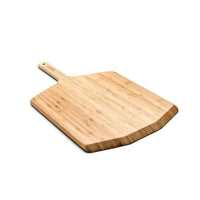Espátula e Tábua de Bambu Ooni para Pizza, ideal para servir e fatiar pizzas.