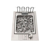 Cooktop Dominó Barbecue CrissAir com pedras vulcânicas para grelhados em aço inox.