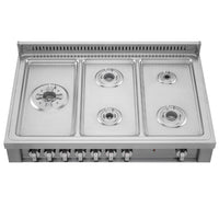 Fogão Tecno Professional 5 Bocas Forno a Gás 101L Inox 90cm