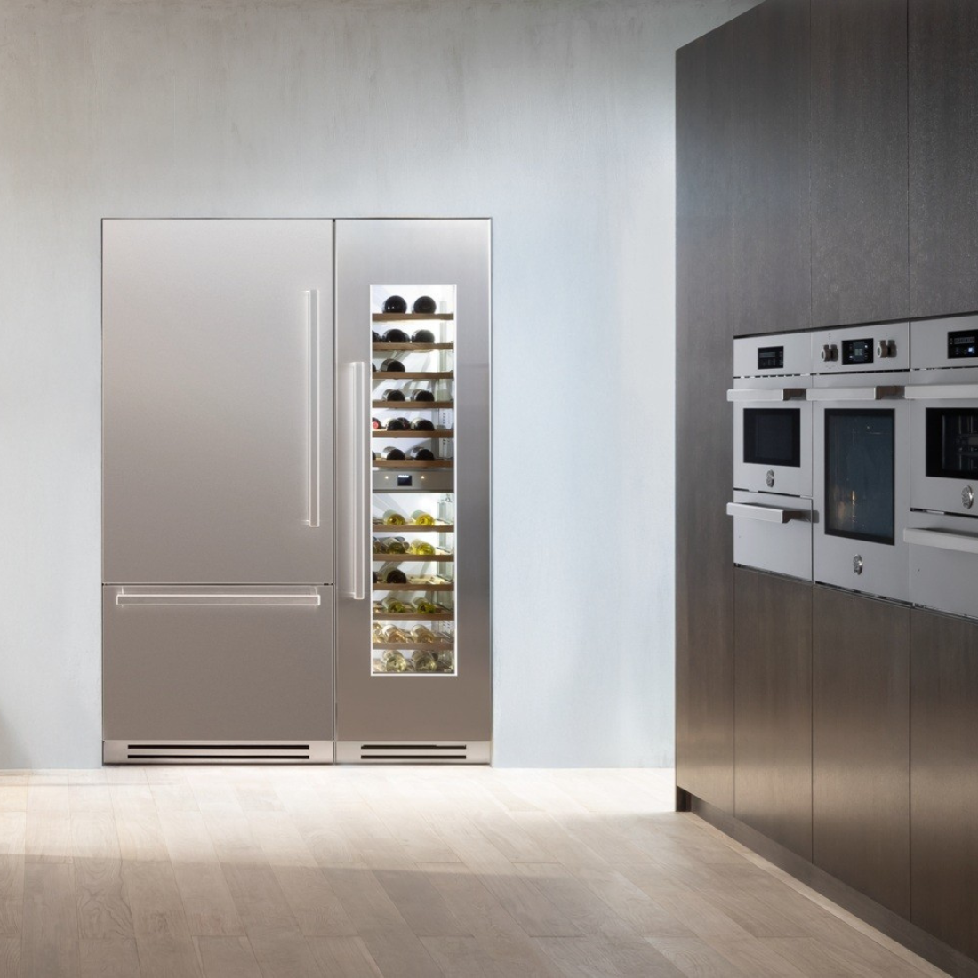 Adega Bertazzoni Professional Dual Zone Inox 80 Garrafas 220V - Abertura Direita