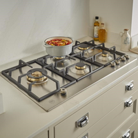 Cooktop Bertazzoni Professional a Gás 5 Bocas com Tripla-Chama Lateral Inox 89cm 220V