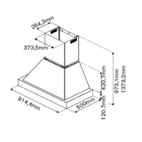 Medidas da Coifa Bertazzoni Heritage de Parede Marfim 91cm