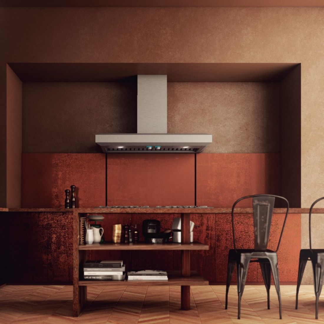 Coifa Bertazzoni Vavano de Parede Inox 122cm