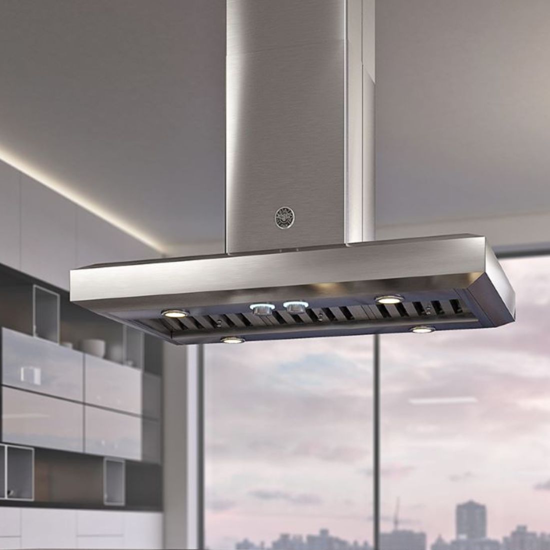 Coifa Bertazzoni Vavano de Ilha Inox 107cm 127V