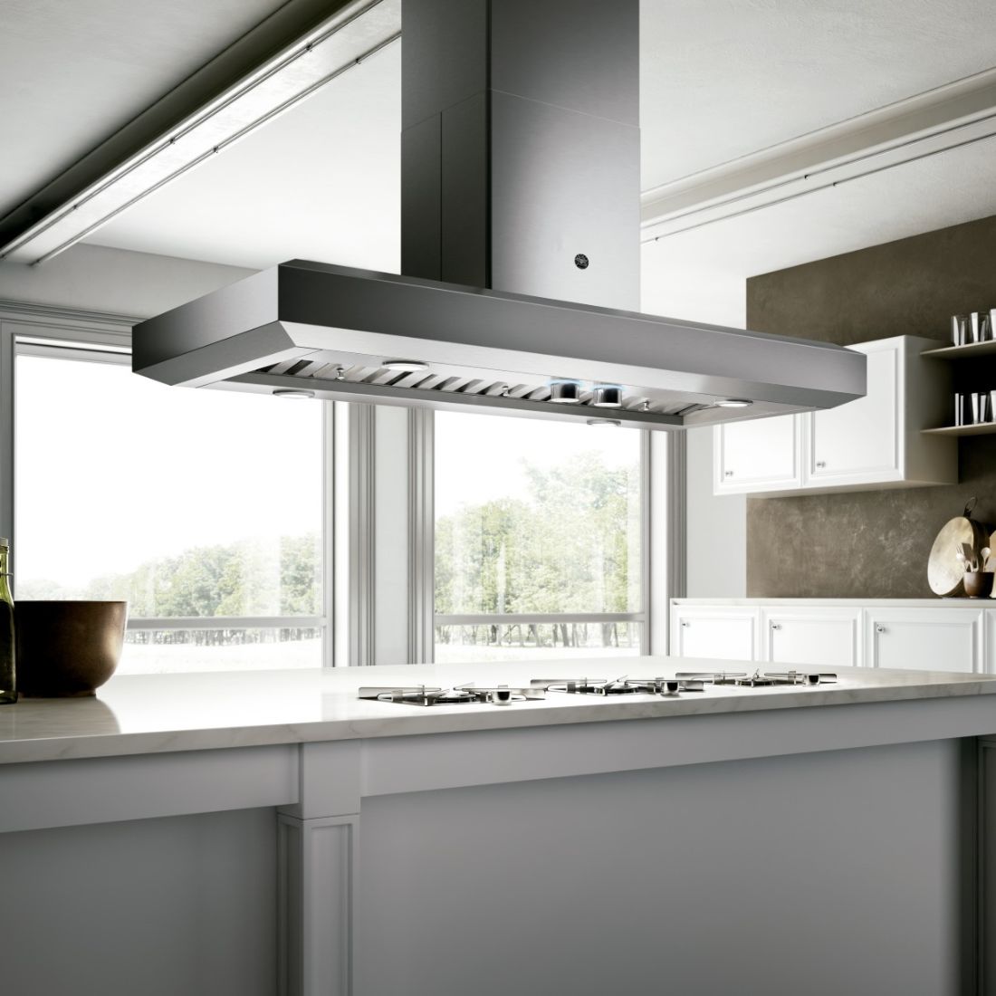 Coifa Bertazzoni Vavano de Ilha Inox 122cm