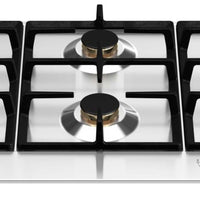 Cooktop Bertazzoni Profissional a gás 5 bocas, tripla-chama, inox, 89cm, alta performance culinária.