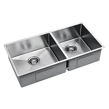 Cuba para cozinha Kubo Dupla Inox Escovado 80cm