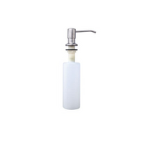 Dispenser de sabão Líquido Codda níquel escovado 350ml com bomba dosadora e design discreto.