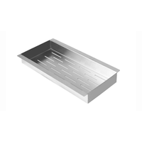 Escorredor de utensílios inox Debacco 30cm, ideal para escorrer copos e utensílios maiores.