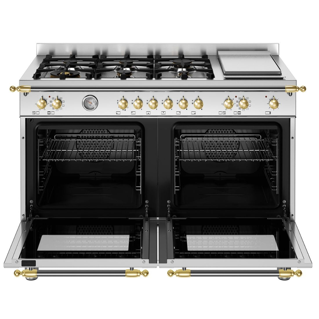 Fogão Bertazzoni Heritage Inox 120cm 6 Bocas Forno Elétrico 138L