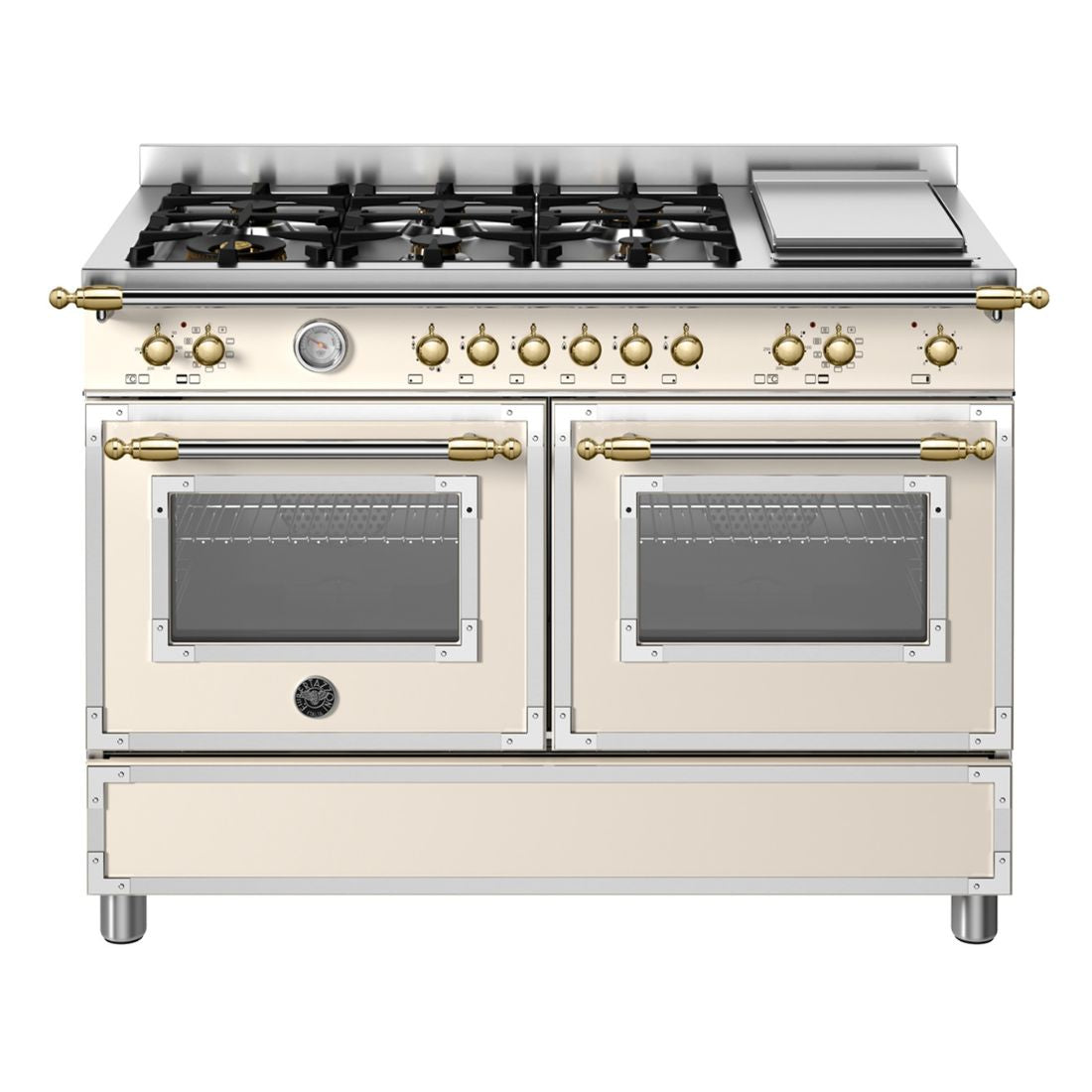 Fogão Bertazzoni Heritage Marfim 120cm 6 Bocas Forno Elétrico 138L