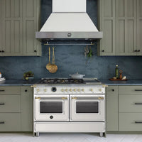 Fogão Bertazzoni Heritage Marfim 120cm 6 Bocas Forno Elétrico 138L
