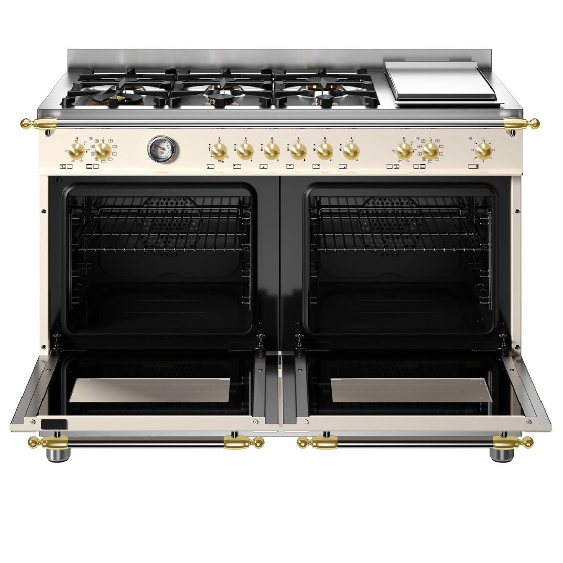 Fogão Bertazzoni Heritage Marfim 120cm 6 Bocas Forno Elétrico 138L