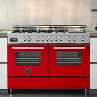Fogão Bertazzoni Professional Vermelho 120cm 6 Bocas Forno Duplo 138L