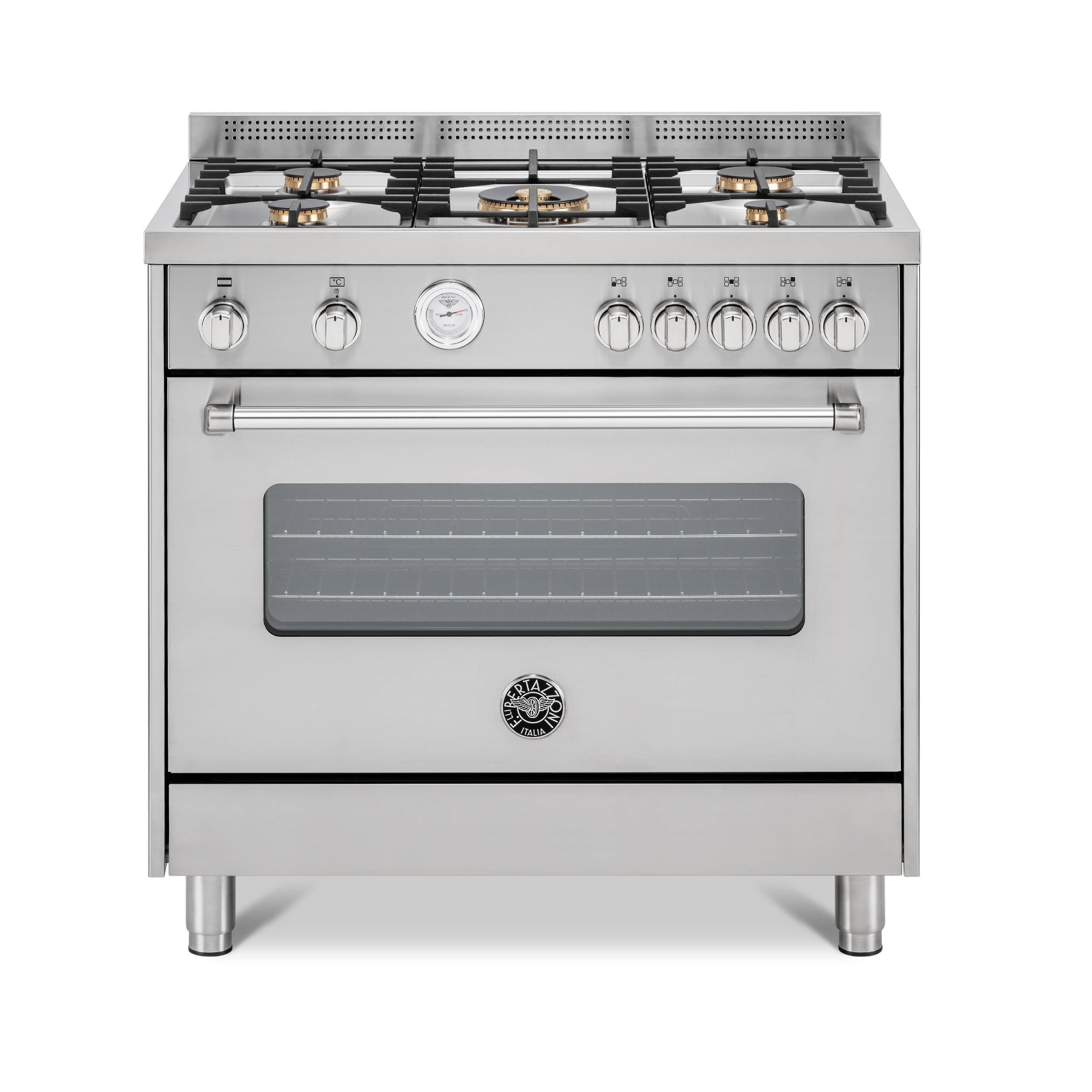 Fogão Master Series 5 Bocas Forno Elétrico 142 Litros Inox 90cm