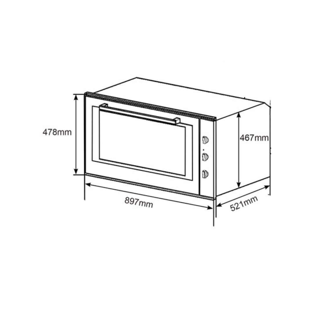 Forno à Gás Cuisinart Prime 105 Litros Inox 90cm