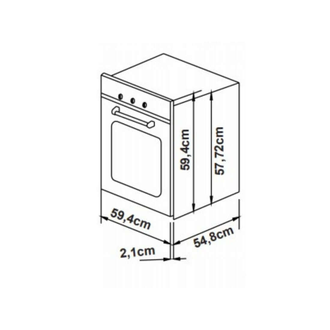 Forno à Gás Cuisinart Casual 74 Litros Inox 60cm