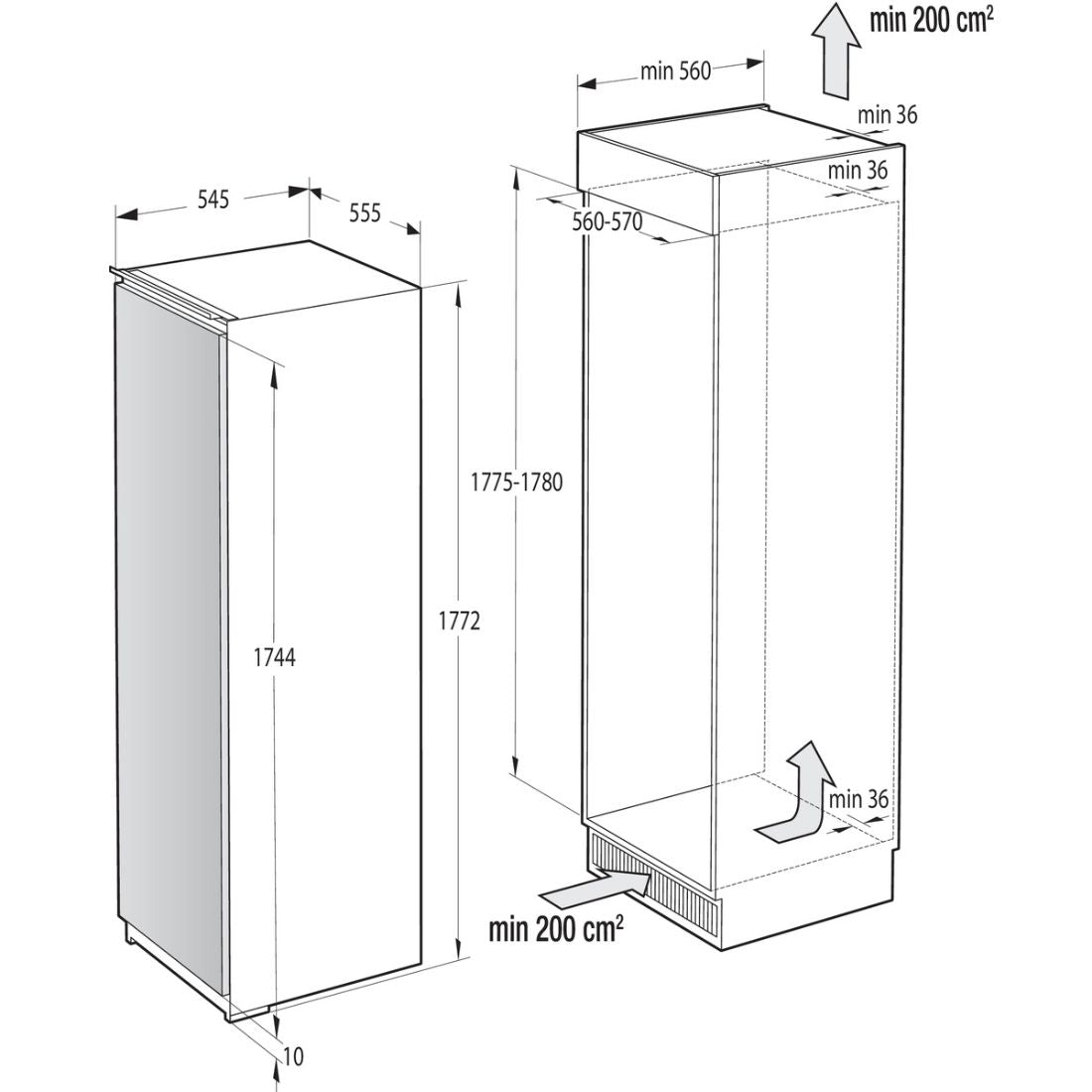 Freezer Gorenje Porta para Revestir 235 Litros