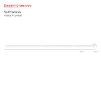 Ralo Linear Infinity Oculto 120cm Base PVC para Área Externa