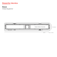 Ralo Linear Smart Tampa Oculto 60cm base PVC saída central