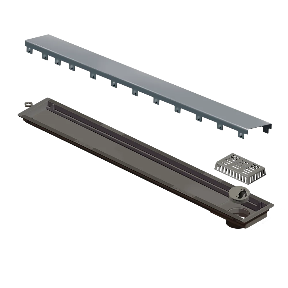 Ralo Linear Elleve Versalite 50cm Tampa Inox - Saída Lateral