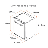 Lava-Louças Tecno Professional 14 serviços Inox 60cm