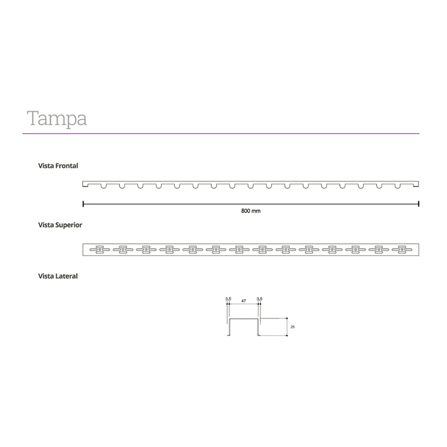 Ralo Linear Elleve Infinity Slim 80cm Tampa Vazada
