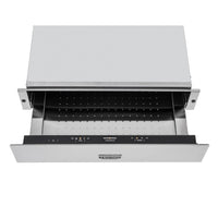 Gaveta Aquecida Tecno Professional Inox 60cm com painel de controle e interior ventilado em aço inox.