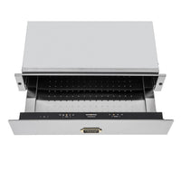 Gaveta Aquecida Tecno Vintage Inox 60cm com interior espaçoso e painel de controle moderno.