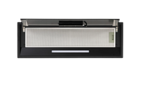 Coifa CrissAir de Embutir no Móvel Black 85cm com acabamento em aço inox e vidro preto.