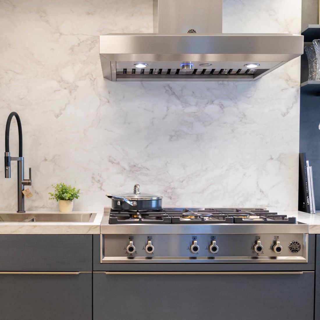 RangeTop Bertazzoni Professional 6 Bocas a Gás Inox 91cm